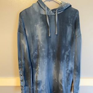 Hollister tie dye blue hoodie dress